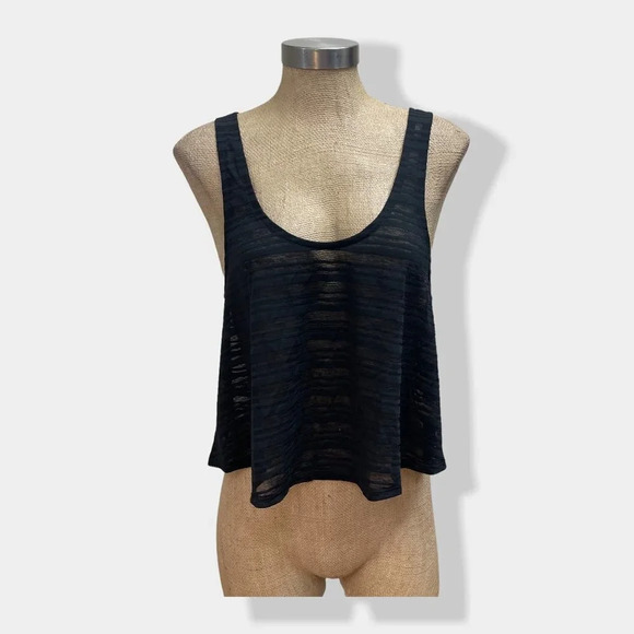 ONZIE One Size Black Cross Back Tank - Picture 1 of 6